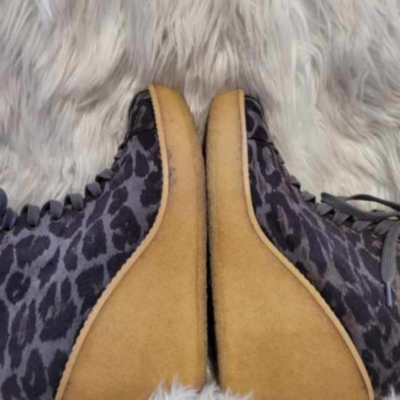 Stella McCartney Sz 37 Leopard Wedge Bootie - Picture 8 of 10
